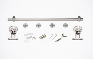 Decorative Frameless Sliding Door Hardware with Lock