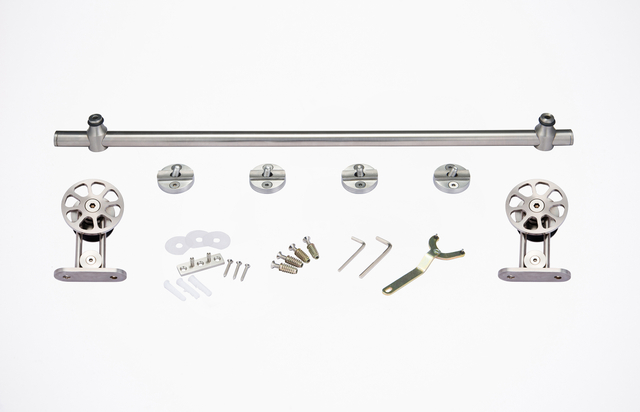 Decorative Frameless Sliding Door Hardware with Lock